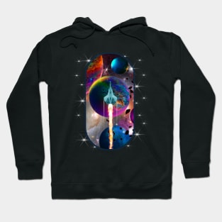 Spaceship on a Planetary Journey Hoodie